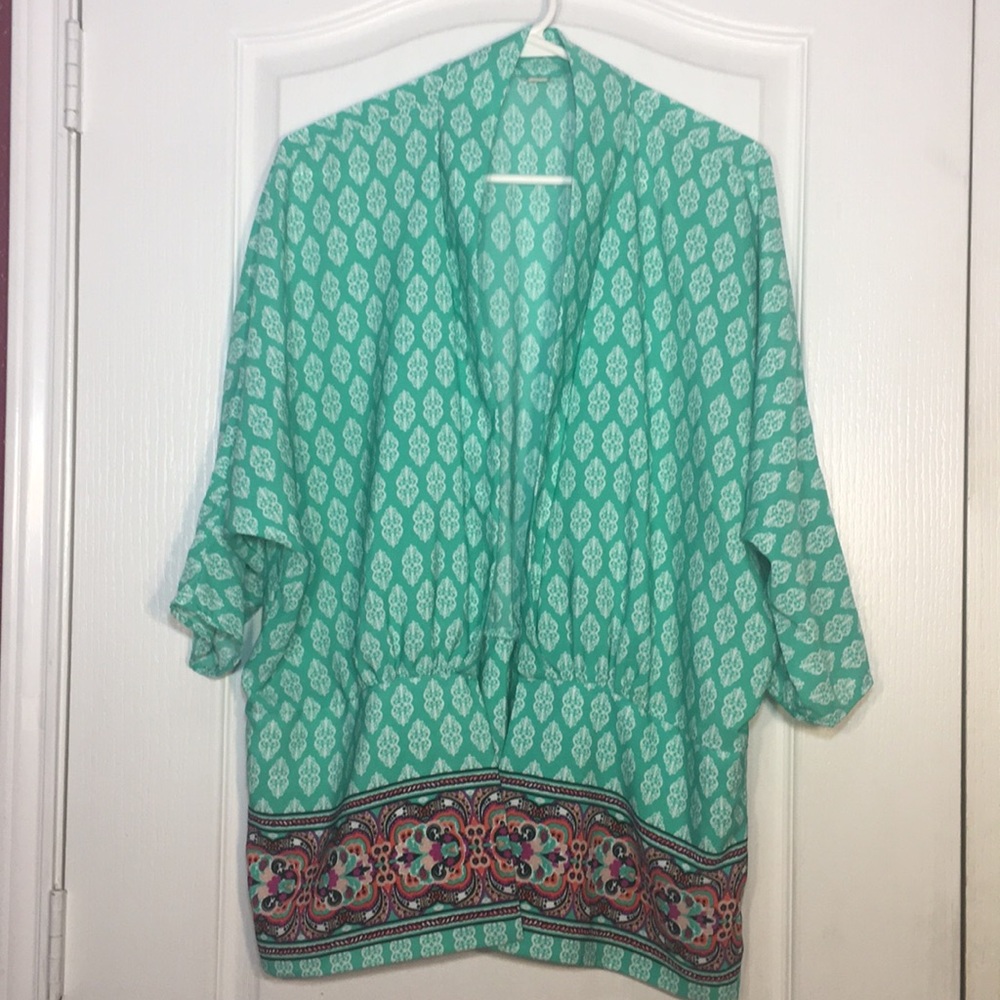 Kimono-multi colored geo print - Picture 3 of 8